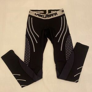 Labellamafia Hardcoreladies Black Gym Leggings Compression Pants Women's Size S